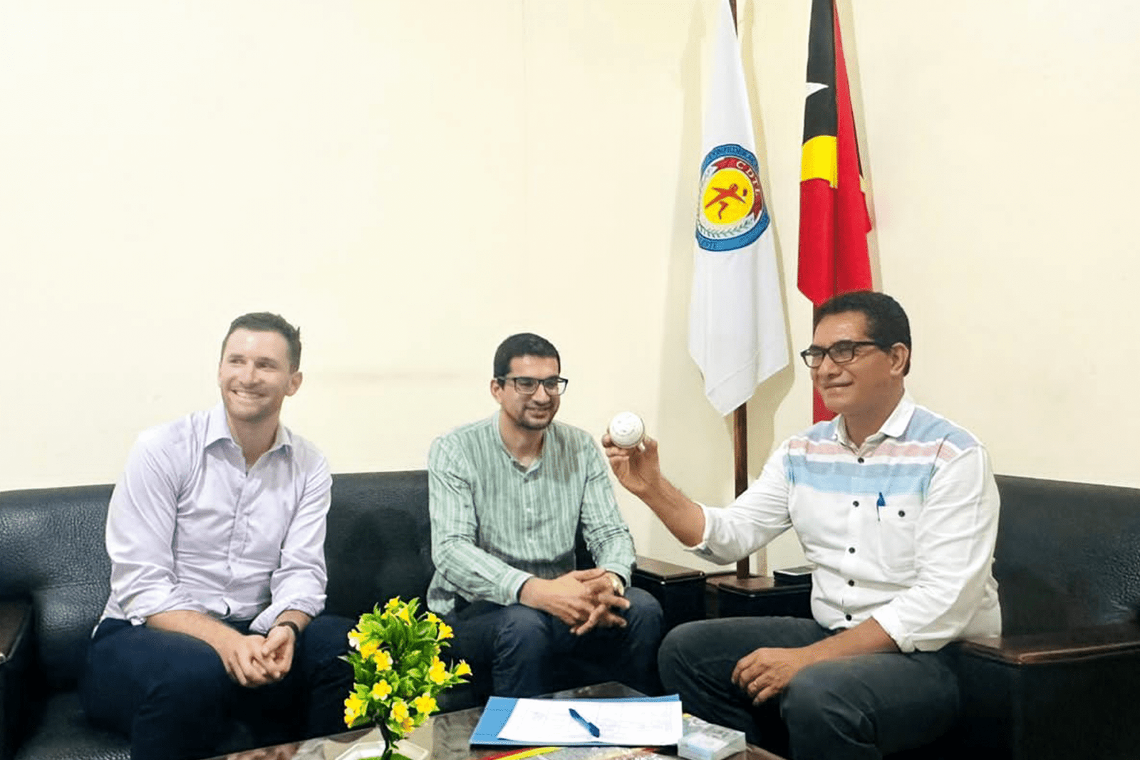 President of Cricket Timor-Leste and Toby Cohen Visit Manatu to for Cricket Development In a remarkable step forward for cricket in Timor-Leste
