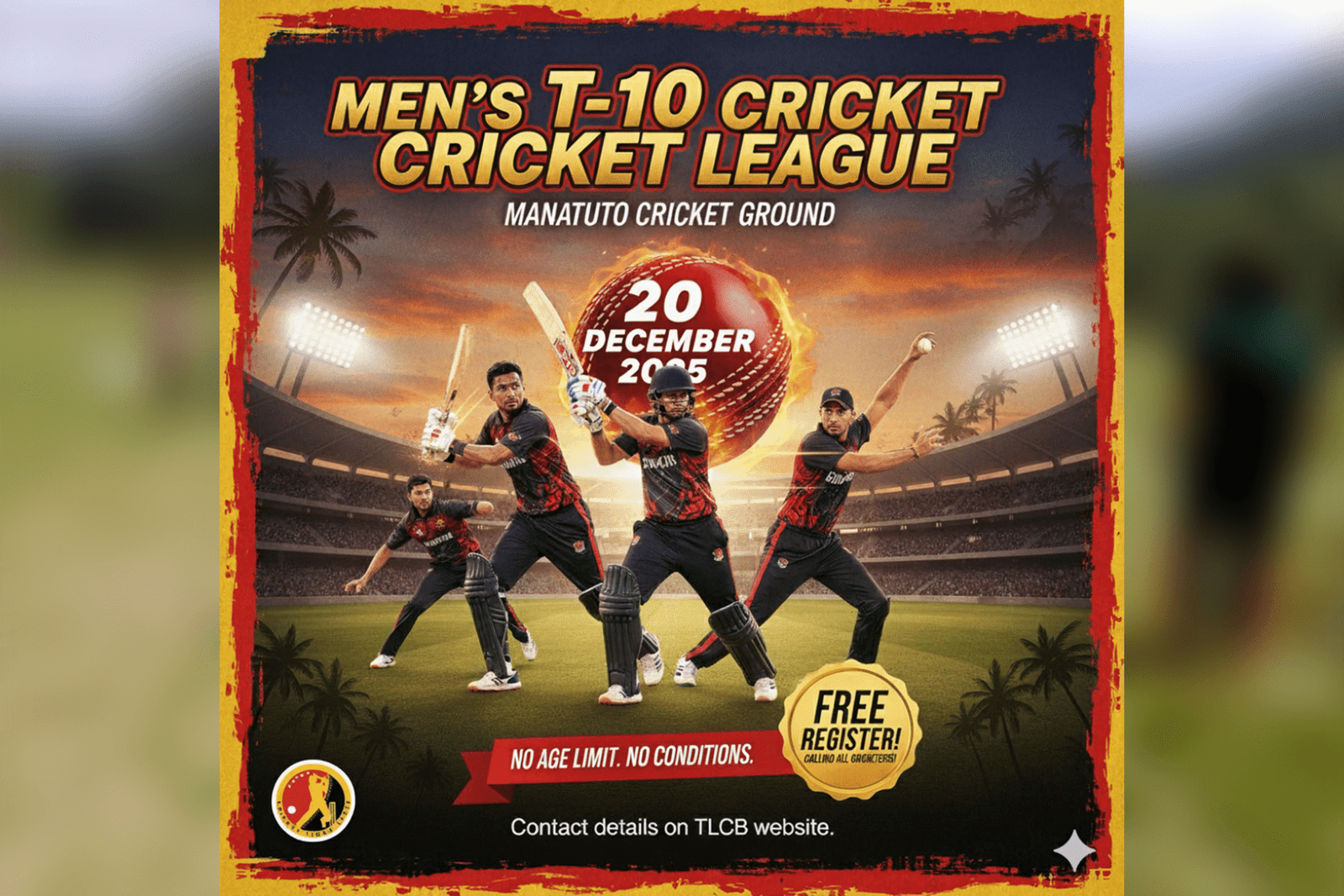 Excitement Builds as Men’s T-10 Cricket League Heads to Manatuto!