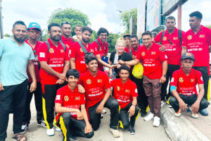 Emily meets with Timor-Leste National Cricket Squad