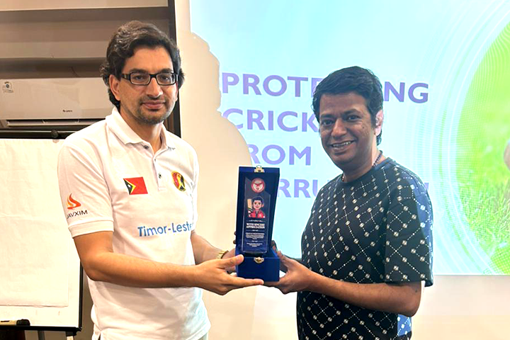 A Warm Cricket Welcome: Indonesian Chairman Abhiram S. Yadav Greets TLCB Chairman and Timor-Leste Team Ahead of BBI Rising East Tri Series Debut