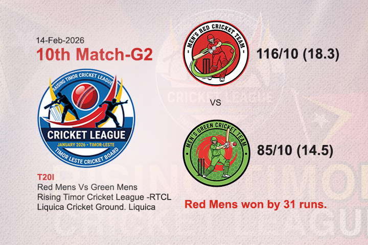 Red Mens VS Green Mens (10th Match RTCL-G2)