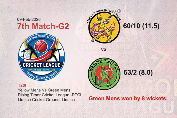 Yellow Mens VS Green Mens (7th Match RTCL-G2)