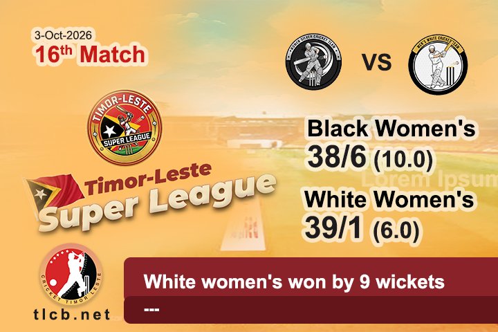 White Women’s won by 9 wickets