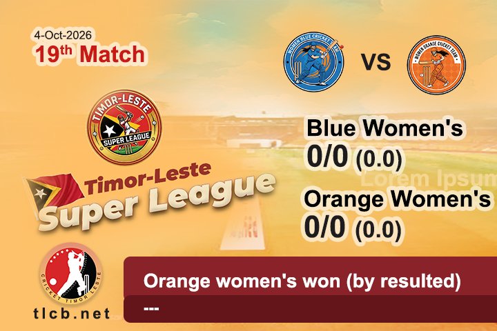 19th Match 4-10-26 Blue womens VS Orange womens