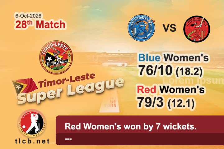 28th Match 6-10-26 Blue womens VS Red womens